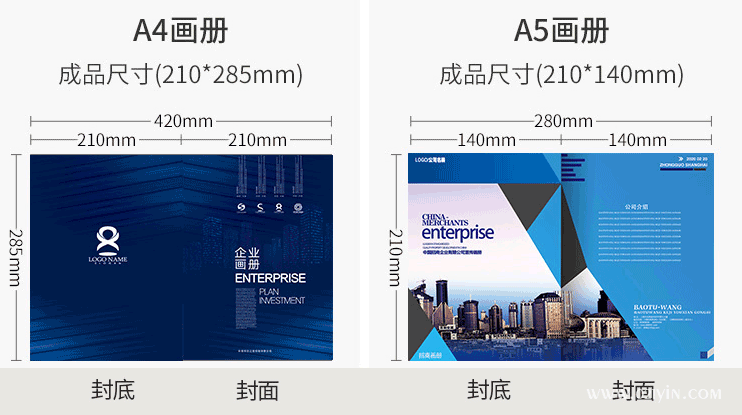 企業(yè)畫冊(cè)印刷的設(shè)計(jì)元素和常規(guī)尺寸